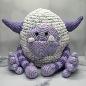 Crocheted Purple Monster Plushie