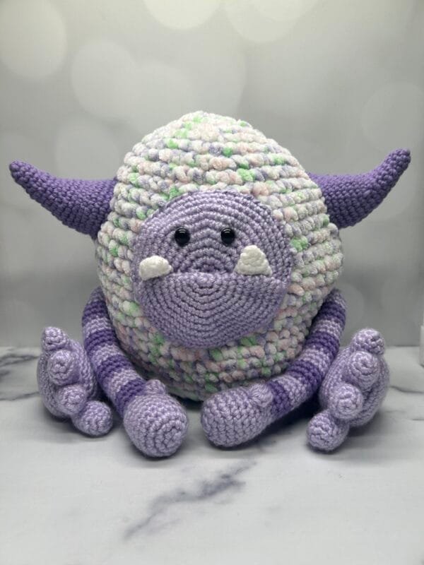Crocheted Purple Monster Plushie