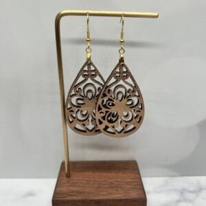Floral Cutout Wooden Dangles